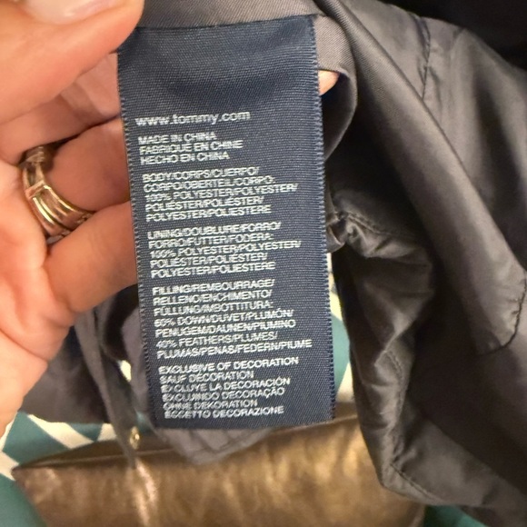 Tommy Hilfiger Women’s Quilted Field Utility Jacket Gray Size Large - Picture 5 of 6